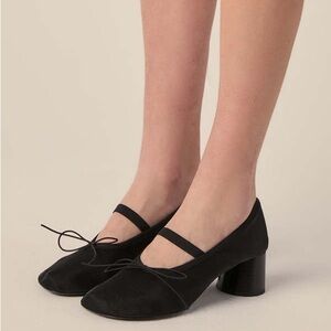 Proenza Schouler Black Mary Jane Block Heel Pumps